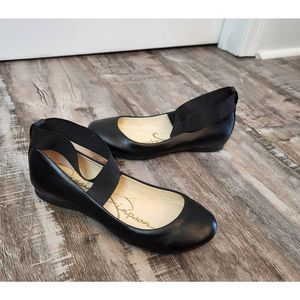 Jessica Simpson Women's Black Mandays Ballet Flat Size 5 1/2